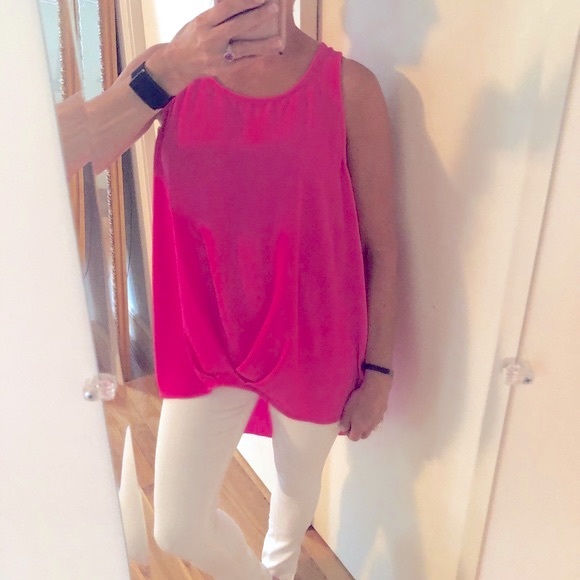 Umgee Pink Hi-Low Sleeveless Top - Picture 5 of 8